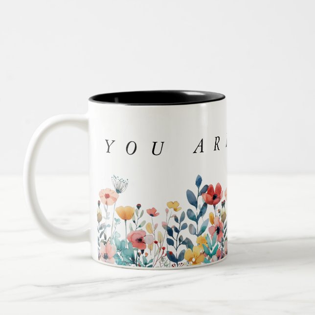 tasse à fleurs personnalisée (Gauche)