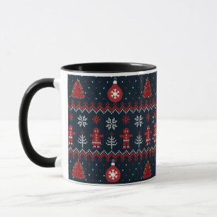 Tasse à flocons de neige en pain d'épice tricoté f