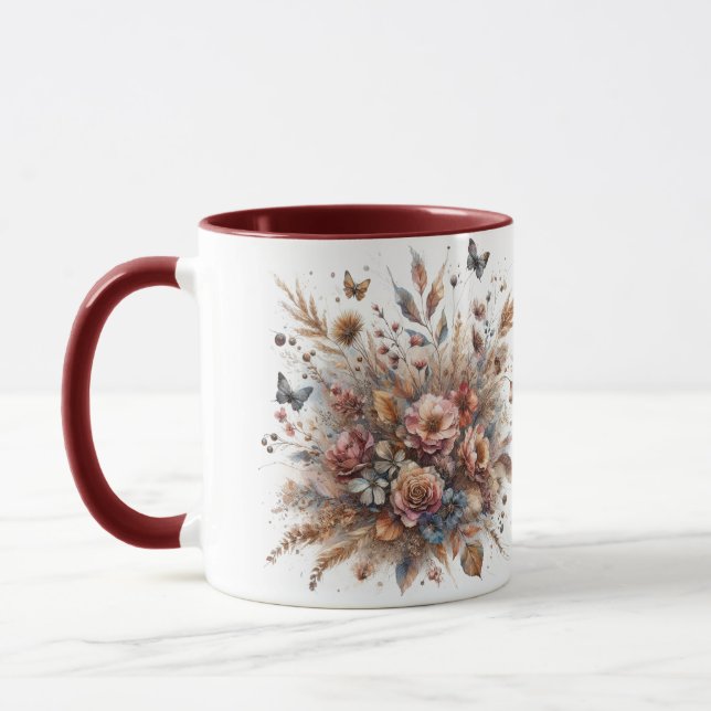 Tasse à impression florale (Gauche)