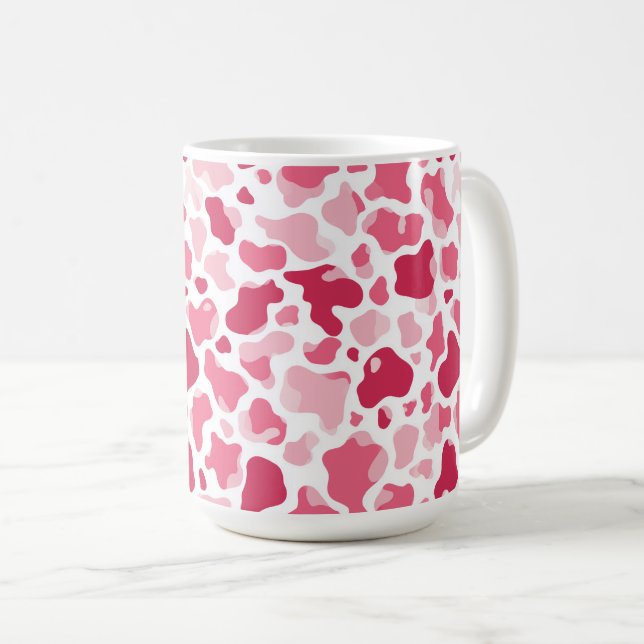 Tasse à Imprimé de Vache Rose (Devant droit)