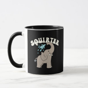 Tasse à jet d'eau éléphant ludique
