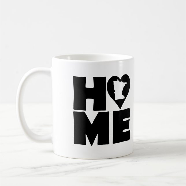 Tasse à la maison d'état de coeur du Minnesota ou (Gauche)
