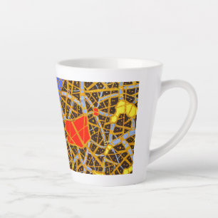 Tasse à Latte 12 oz – Art Abstrait OR par GGAST