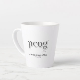 Tasse à latte 12 oz évasée - acronyme "pcog" et mo