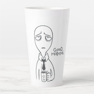 Tasse à Latte Alien Minimaliste Moderne - Main Art