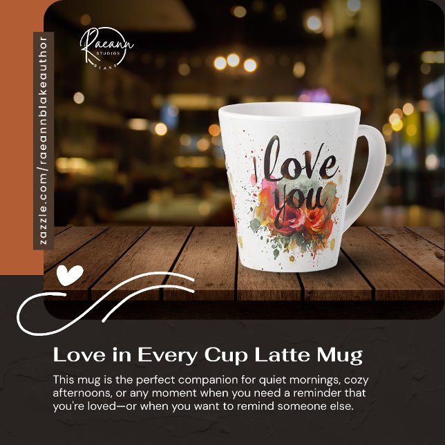 Tasse à latte "Amour dans chaque tasse" (Créateur téléchargé)