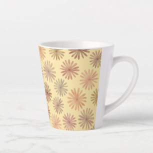 Tasse à Latte Avec Fleurs de Pinceau