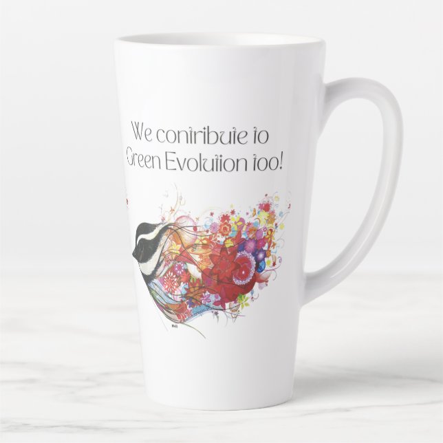 Tasse à latte - Contribution des oiseaux à l'évolu (Droite)