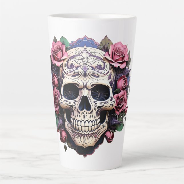 Tasse à latte Crâne Cool (Devant)