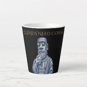 TASSE À LATTE D'ART VINTAGE LEGENDS NEED COFFEE