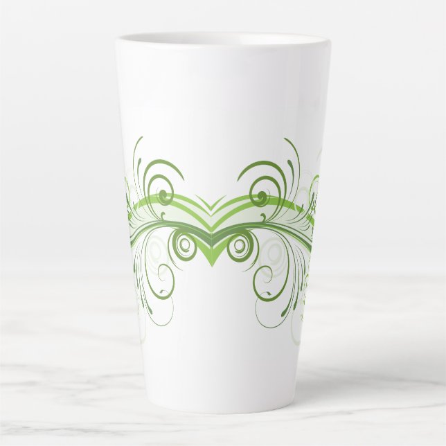 Tasse à latte élégante de 17 oz avec art graphique (Devant)