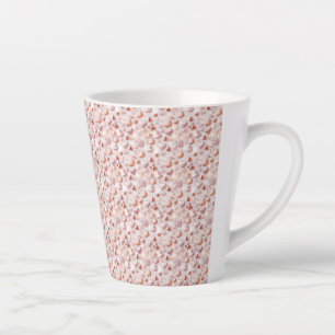 Tasse à Latte en Céramique Petite avec Cœurs en Or