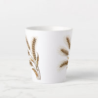 Tasse à Latte Épis de Blé – Mug à Café Rustique de