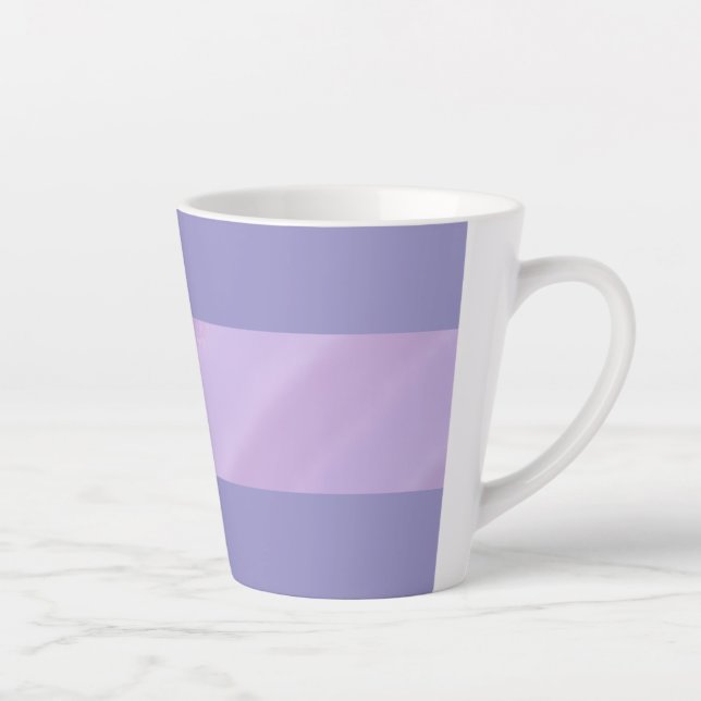 Tasse à latte esthétique violet doux (Droite)