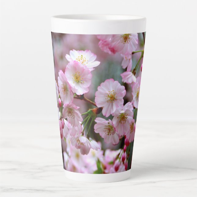 Tasse à Latte Fleurs de Cerisier (Devant)