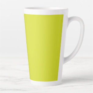 Tasse à latte jaune vif minimaliste