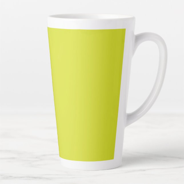 Tasse à latte jaune vif minimaliste (Droite)