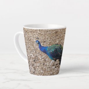 Tasse à latte Paon bleu indien