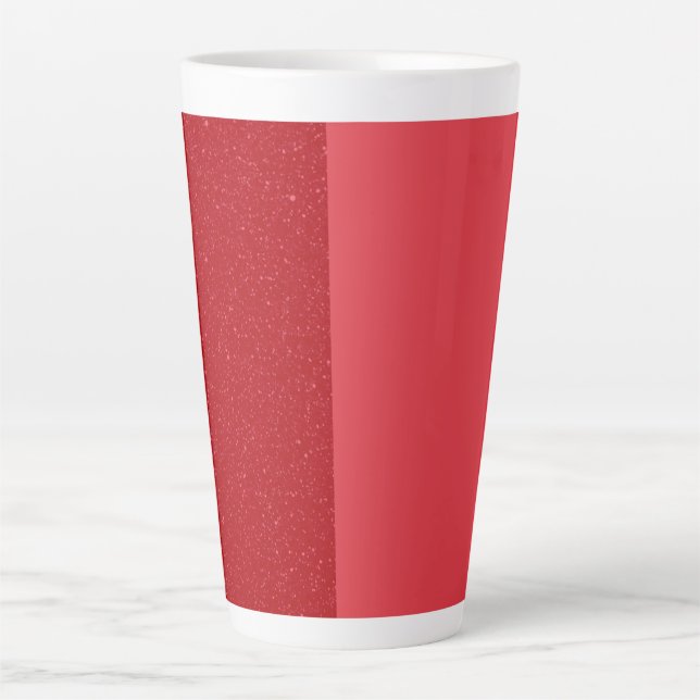 Tasse à latte personnalisable double rouge tomate (Devant)