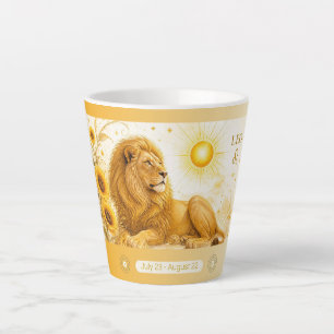 Tasse à latte petite Art Nouveau Tournesol Lion