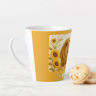 Tasse à latte petite Art Nouveau Tournesol Lion