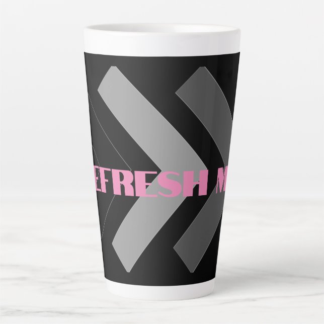 Tasse à latte réutilisable avec texte d'image pers (Devant)