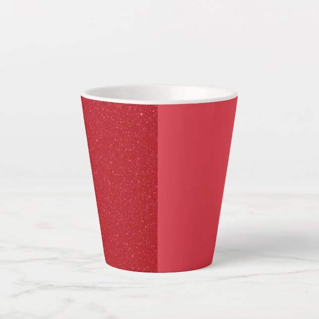 Tasse à latte rouge tomate personnalisée (Devant)