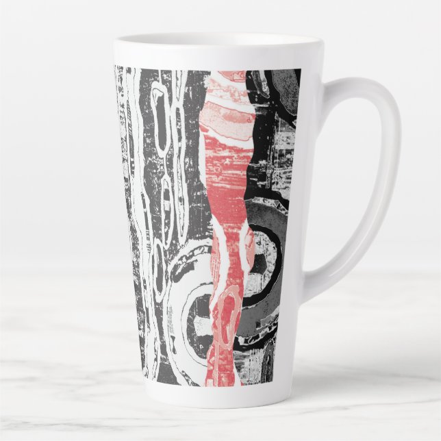Tasse à Latte – Terre Abstraite (Droite)