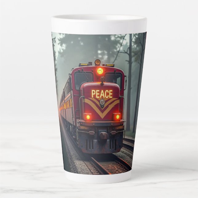 Tasse à latte (Train de la paix) (Devant)