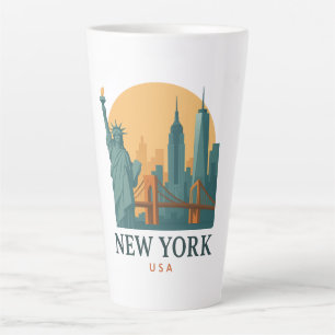 Tasse à Latte Vintage New York City – Minimaliste