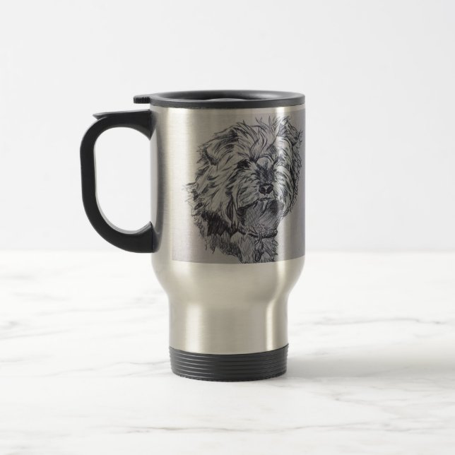 Tasse à l'encre de voyage de Yorkshire Terrier (Gauche)