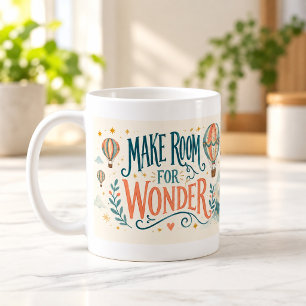 Tasse à lettres manuscrites 'Faites place à la mer