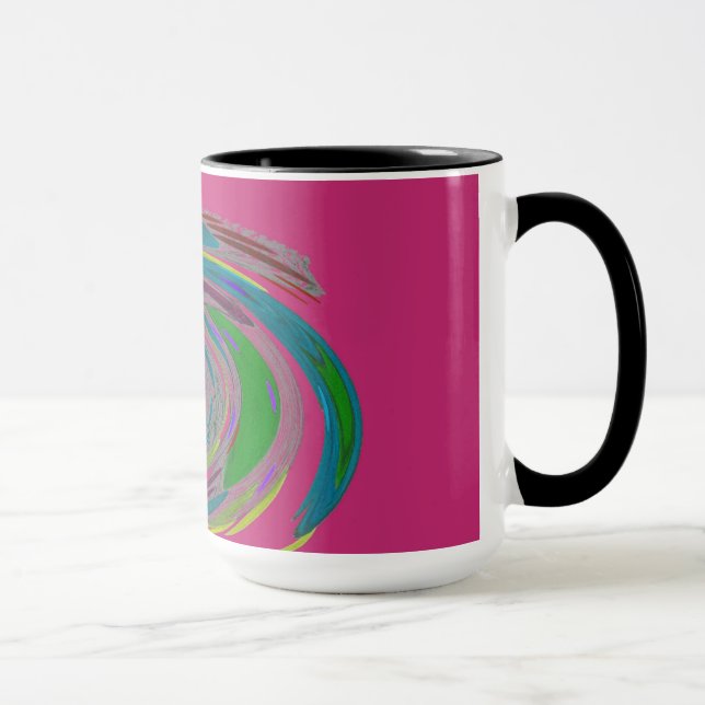 Tasse à monogramme à motif Tourbillon Rose (Droite)