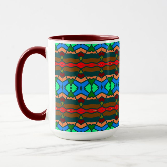 Tasse à motif coloré (Gauche)