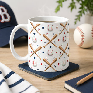 Tasse à motif de baseball classique Cadeau de buve
