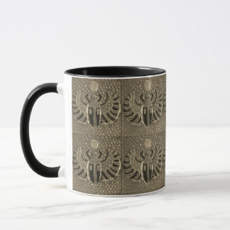 Tasse à motif de carreaux de Scarabée ailé