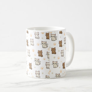 Tasse à motif de chat de dessin animé mignon   Caf