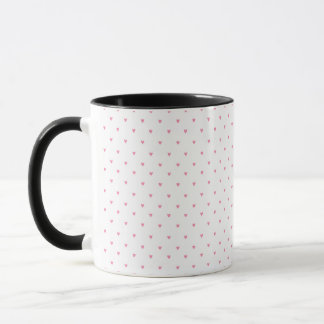 Tasse à motif de cœur rose minimal