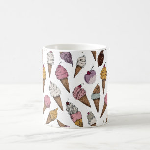 Tasse à motif de cône de glace sucré