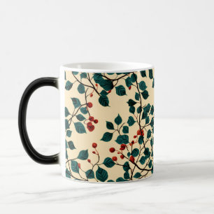Tasse à motif de feuilles botaniques vintage