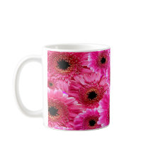 Tasse à motif de gerbera marguerite rose vibrant |