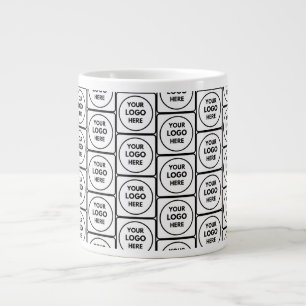 Tasse à motif de logo personnalisé à motif répété