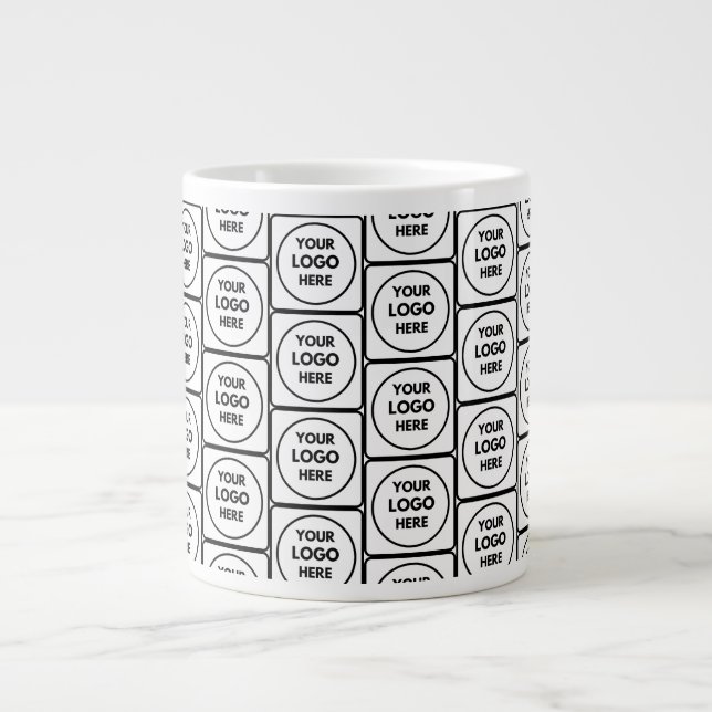 Tasse à motif de logo personnalisé à motif répété (Devant)