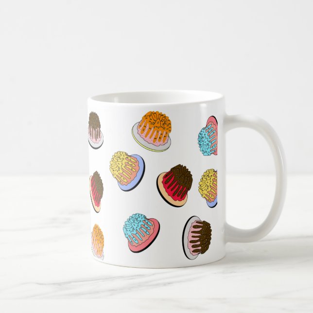 Tasse à motif de mini-beignets colorés (Droite)