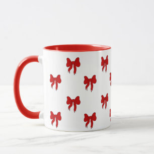 Tasse à motif de nœud rouge mignon   Cadeau pour e