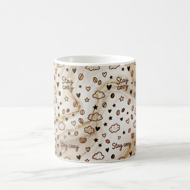 Tasse à motif doodle Stay Cozy (Centre)
