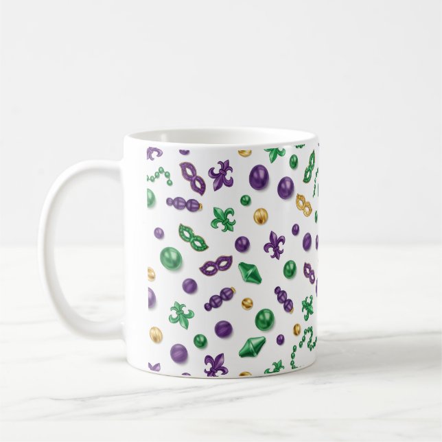 Tasse à motif festif Mardi Gras (Gauche)