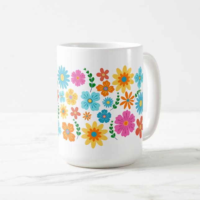 Tasse à motif floral (Devant droit)