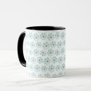 Tasse à motif floral Bleu Daisy