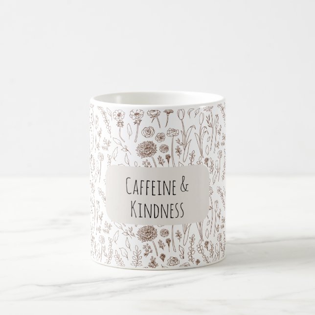 Tasse à motif floral marron chaud (Centre)